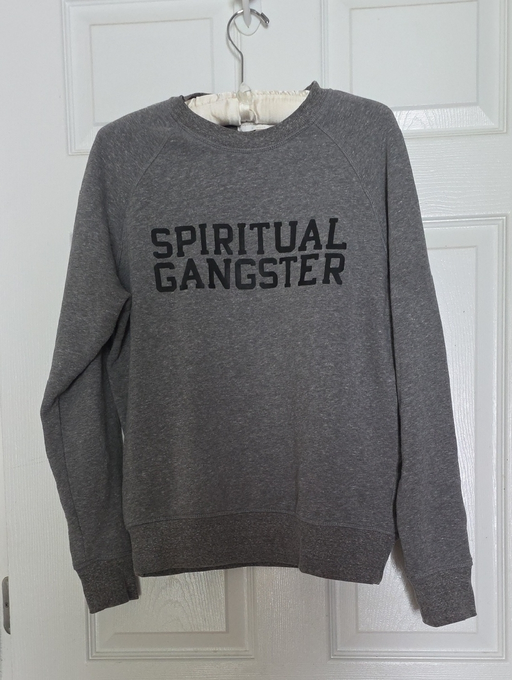 Spiritual Gangster Men's Crewneck Sweatshirt - Dark Gray with Black Logo